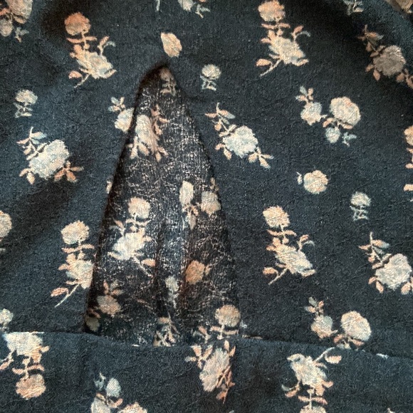 Xhilaration Teal Floral Keyhole Mini Dress - Picture 8 of 10